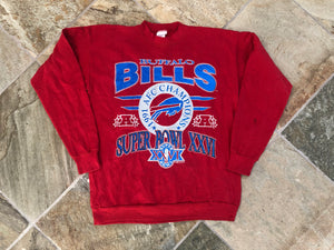 Vintage Buffalo Bills Super Bowl 26 Football Sweatshirt, Size XL