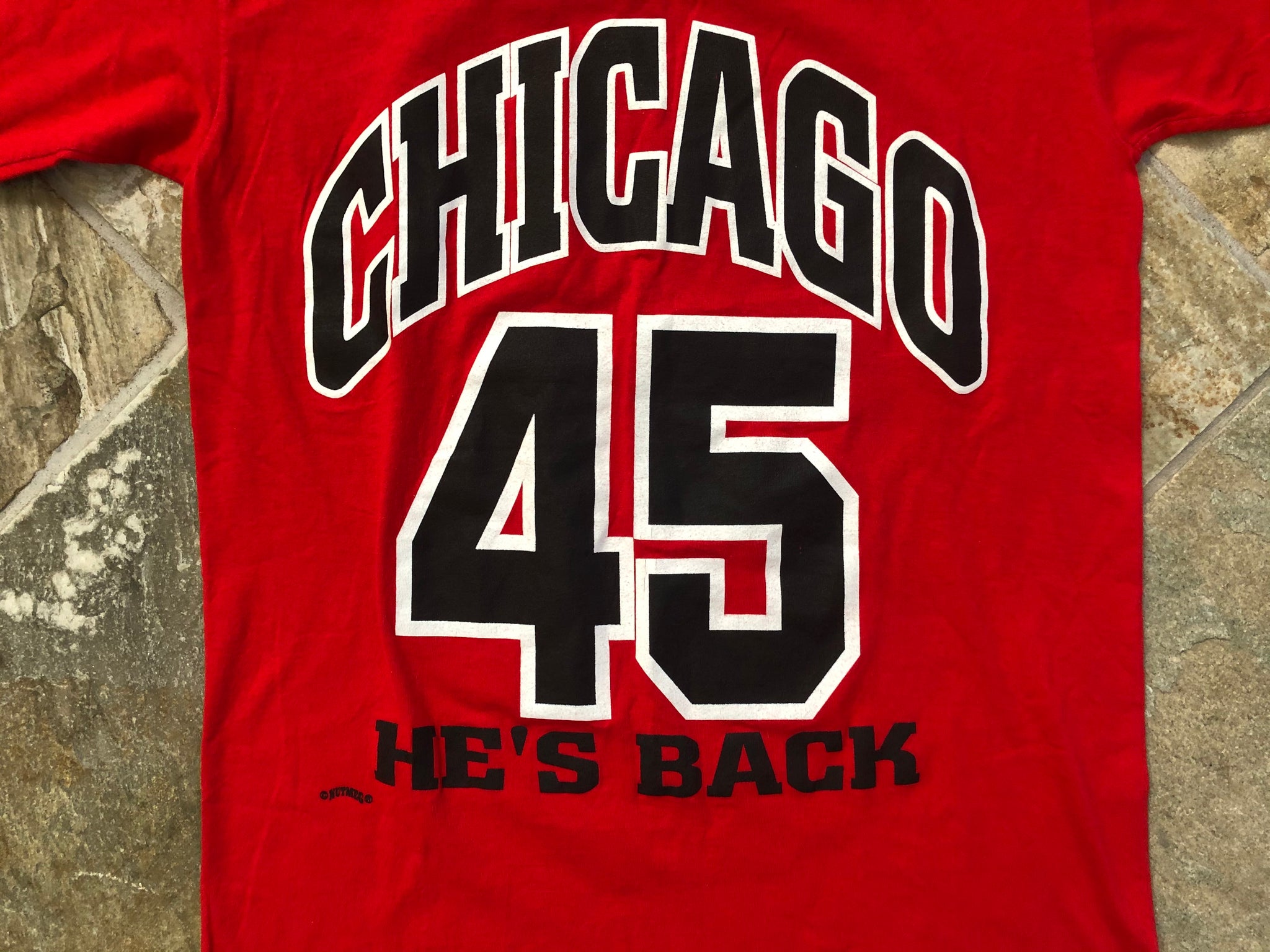 MICHAEL JORDAN 45 vintage t shirt NutMeg Chicago White Sox Baseball USA Sz  LARGE