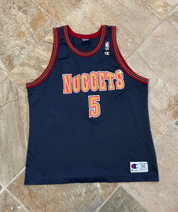 Vintage Denver Nuggets Ron Mercer Champion Basketball Jersey, Size 52, XXL