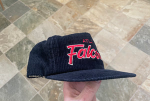 Vintage Atlanta Falcons Sports Specialties Corduroy Script Snapback Football Hat
