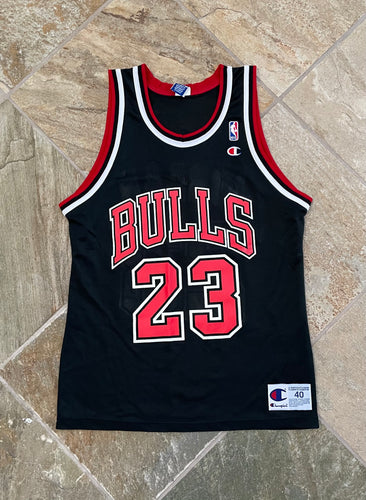 Vintage Chicago Bulls Michael Jordan Champion Basketball Jersey, Size 40, Medium