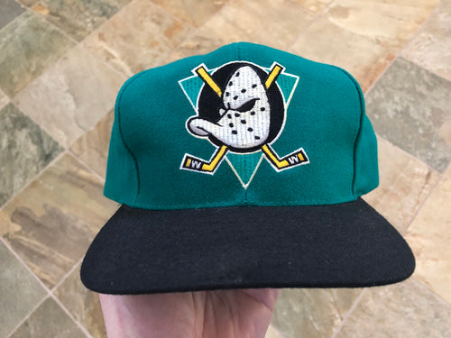 Vintage Anaheim Mighty Ducks Blockhead Snapback Hockey Hat