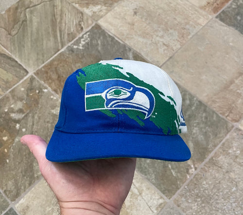 Vintage Seattle Seahawks Logo Athletic Splash Snapback Football Hat