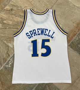 Vintage Golden State Warriors Latrell Sprewell Champion Basketball Jersey, Size 48, XL