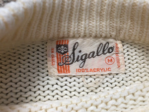Vintage Sigallo Knit Sweater Hockey Sweatshirt, Size Medium