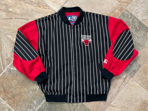 Rare Vintage Mens Large Pinstriped Chicago Bulls Starter