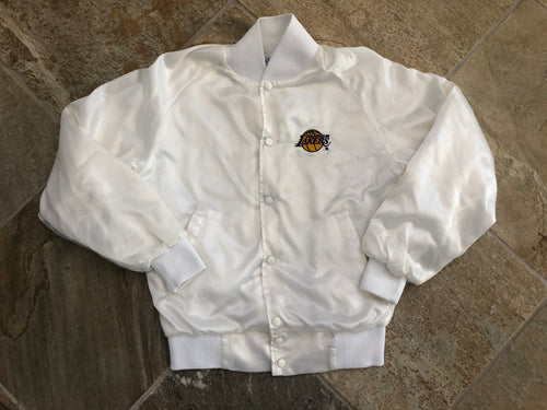 Vintage Los Angeles Lakers Artex White Satin Basketball Jacket, Size Small