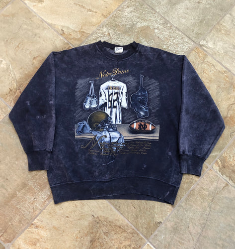 Vintage Notre Dame Fighting Irish Nutmeg Acid Wash College Football Sweatshirt, Size XL