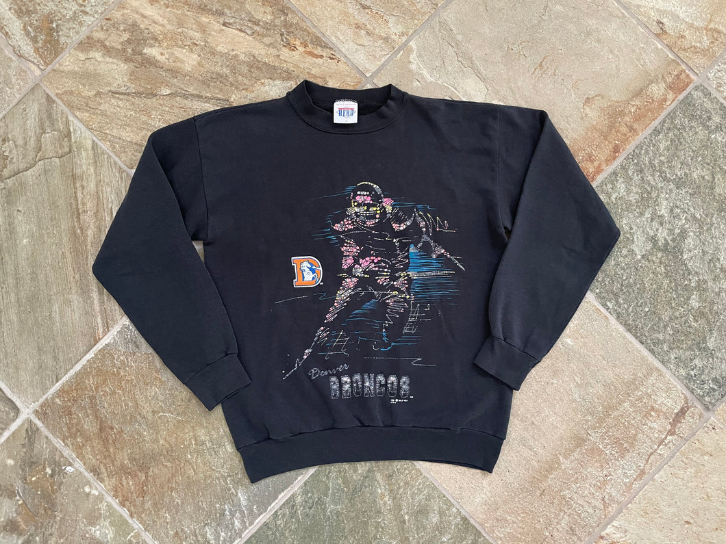 Vintage Denver Broncos Football Sweatshirt, Size Large