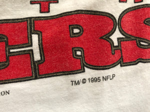 Vintage San Francisco 49ers Steve Young Shirt Explosion Football Tshirt, Size Large