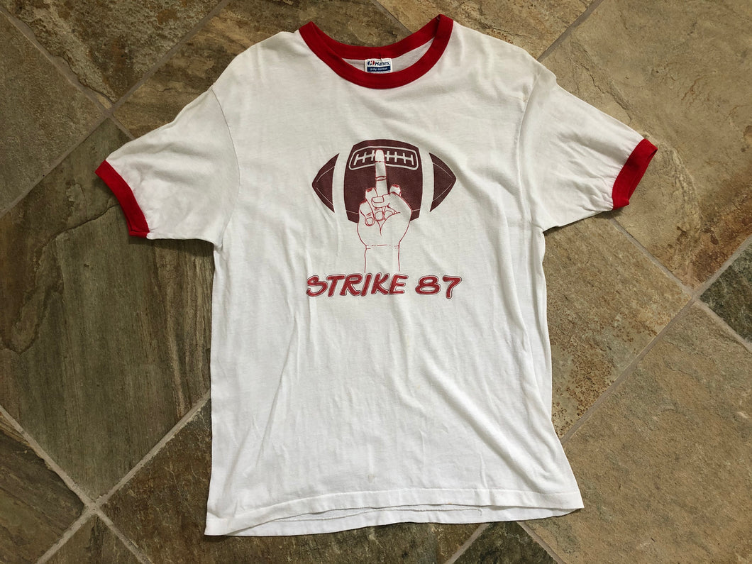 Vintage 1987 NFL Strike Football Tshirt, Size XL