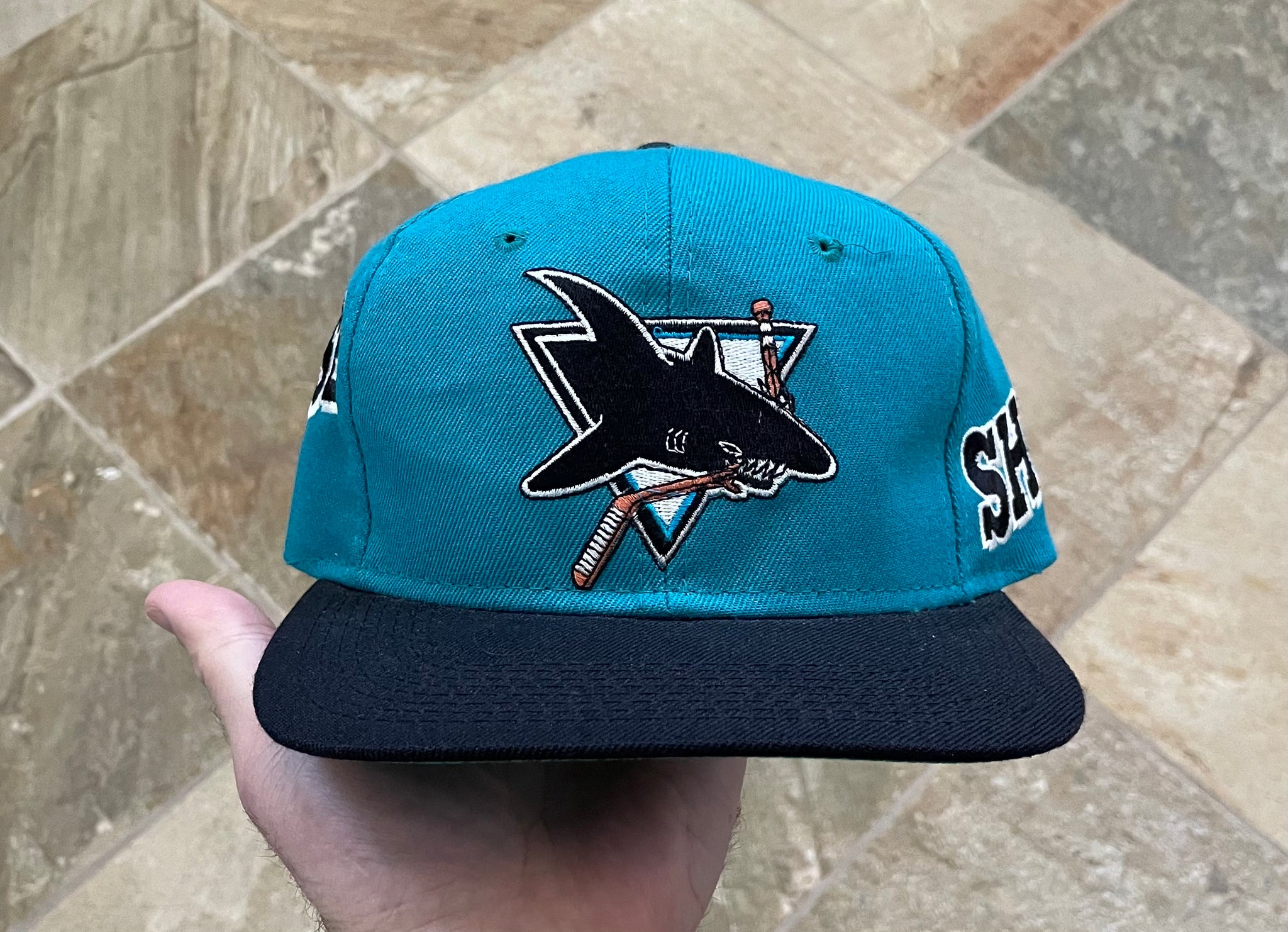 Vintage San Jose Sharks Sports Specialties Wool Script Hockey Hat