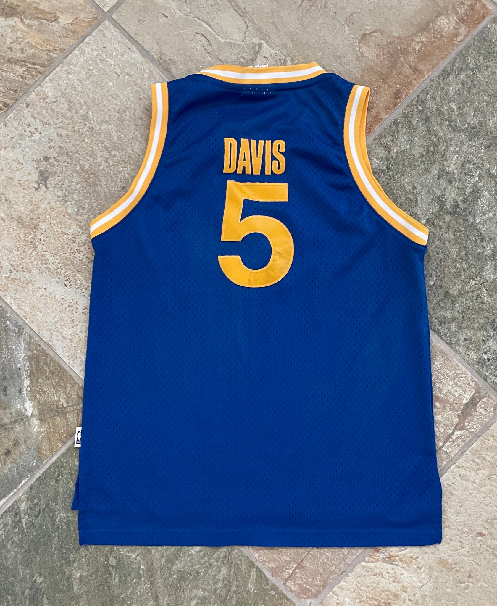 Adidas NBA Golden State Warriors Baron Davis Jersey Orange Vintage Rare Sz  M 40