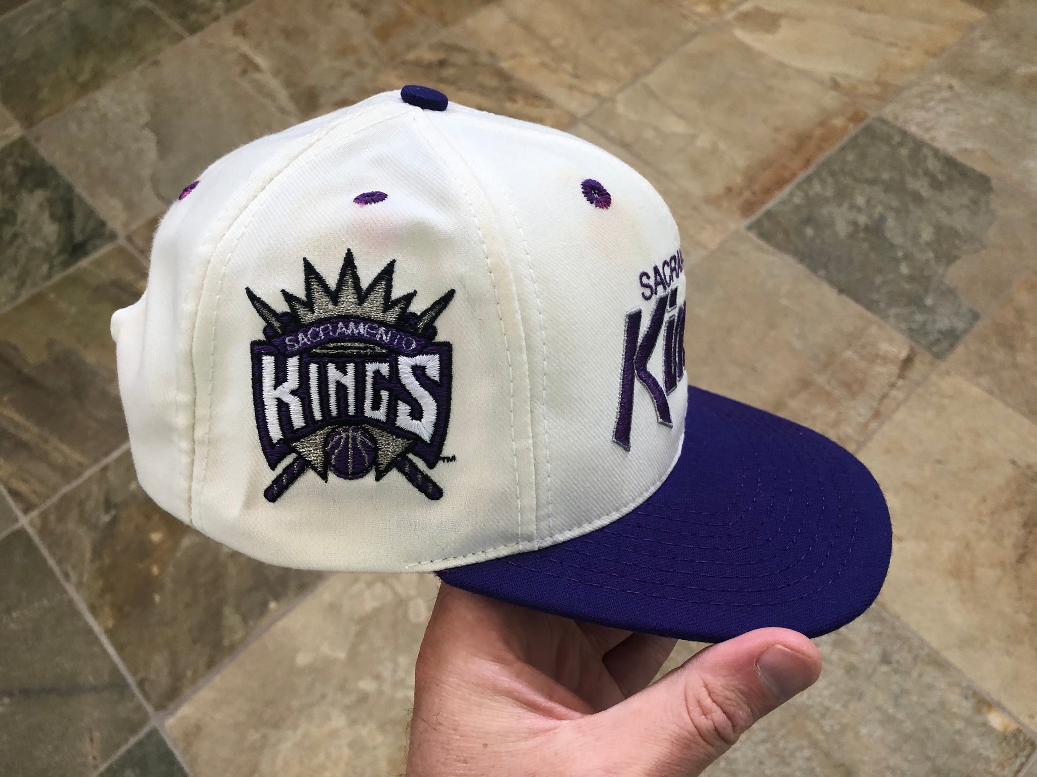 Vintage Sacramento Kings Hat 90s Sacramento Kings cap vintage sac kings hat  sac kings snapback Sacramento CA made in usa ajd hat deadstock