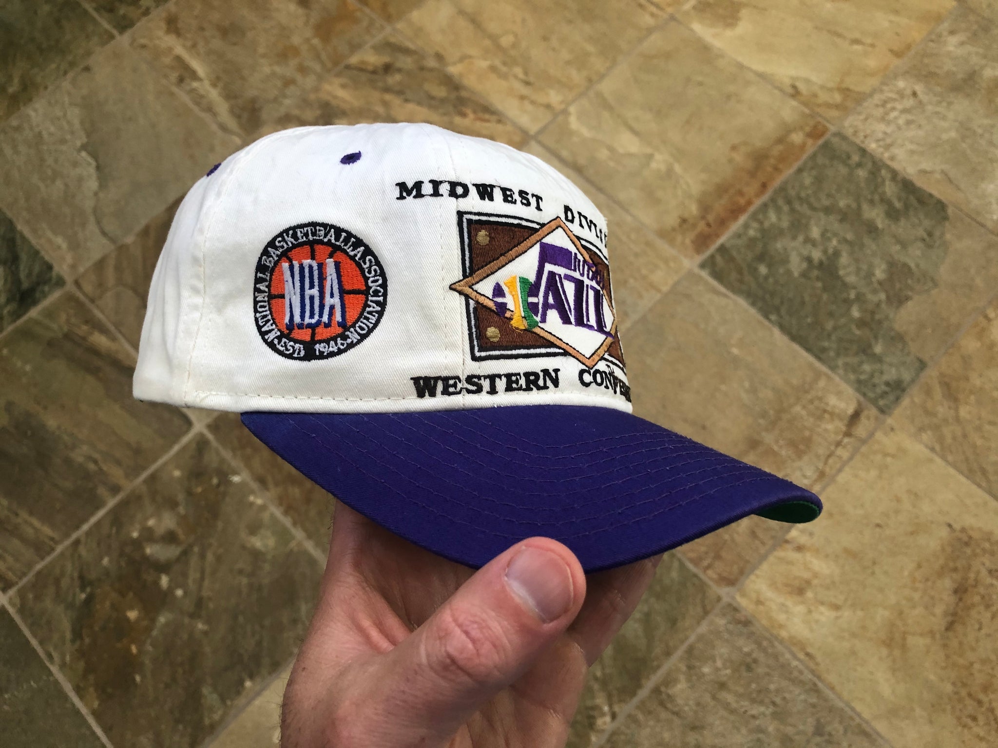 Vintage Utah Jazz Stater Tri-Panel Snapback Basketball Hat – Stuck