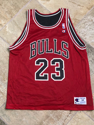 Vintage Chicago Bulls Michael Jordan Reversible Champion Basketball Jersey, Size 44, Large
