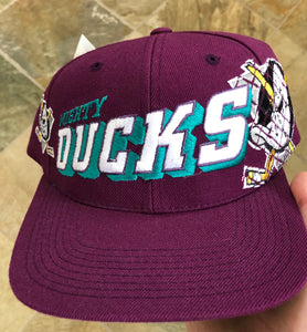 Vintage Anaheim Mighty Ducks Sports Specialties Grid SnapBack Hockey Hat
