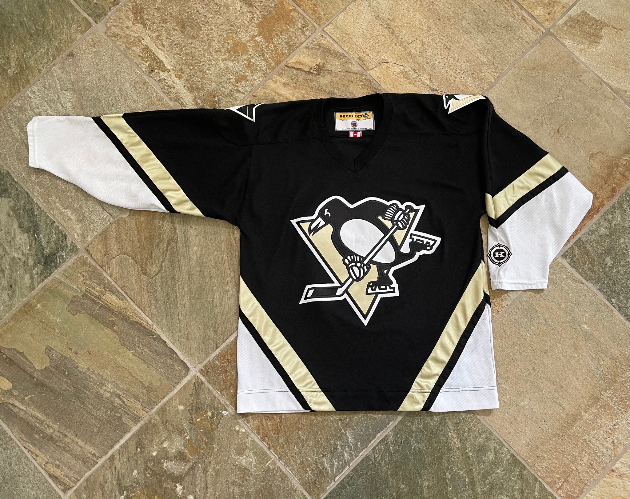 Vtg 90s Pittsburgh Penguins NHL Jersey Youth Size L