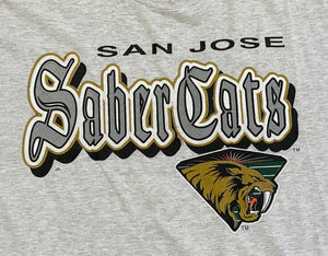 Vintage San Jose Sabercats Joy Arena Football Tshirt, Size XL