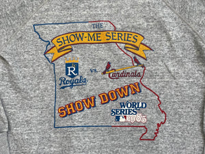 Vintage 1985 World Series Royals Cardinals Baseball Sweatshirt, Size Medium