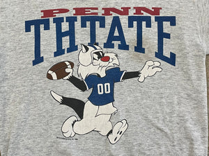 Vintage Penn State Looney Tunes College Football Sweatshirt, Size Medium