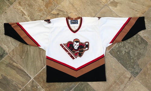 Vintage Calgary Hitmen WHL Bauer Hockey Jersey, Size Large