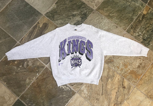 Vintage Sacramento Kings Basketball Sweatshirt, Size Large