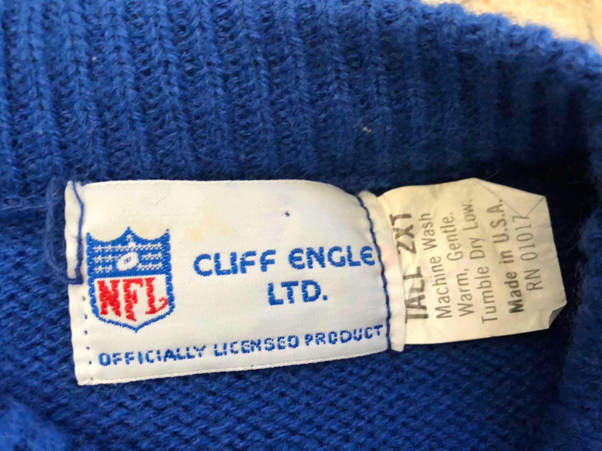 Vintage New England Patriots Cliff Engle Sweater Football