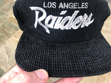 Load image into Gallery viewer, Vintage Los Angeles Raiders Sports Specialties Corduroy Script Strapback Football Hat