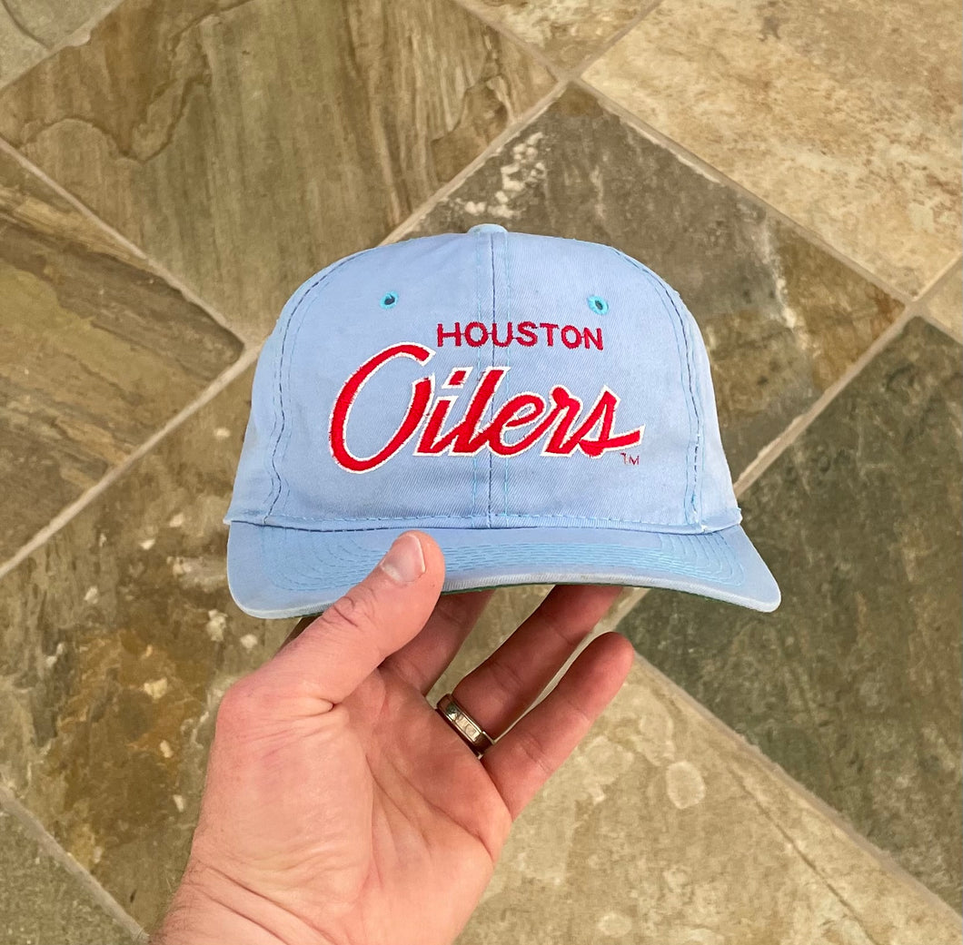 Vintage Houston Oilers Sports Specialties Script Snapback Football Hat