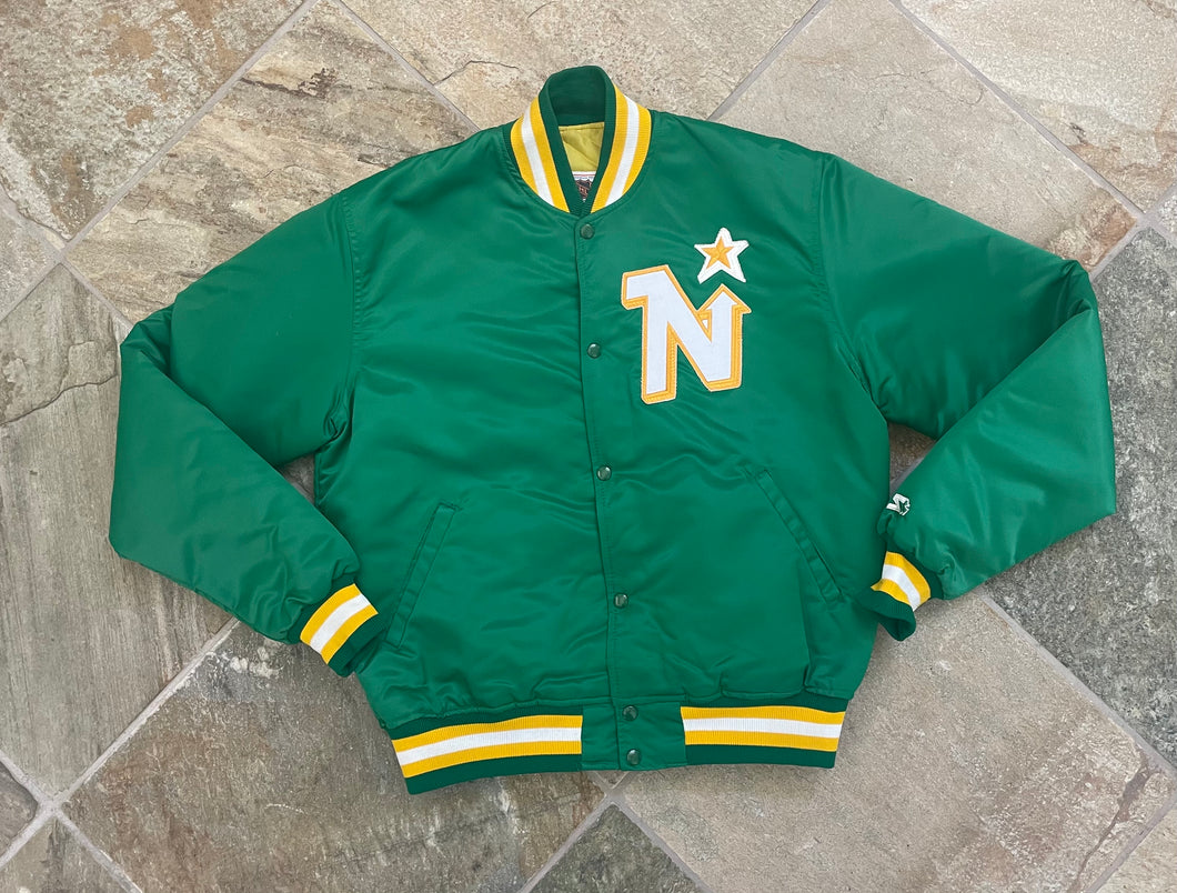 Vintage Minnesota North Stars Starter Satin Hockey Jacket, Size Large
