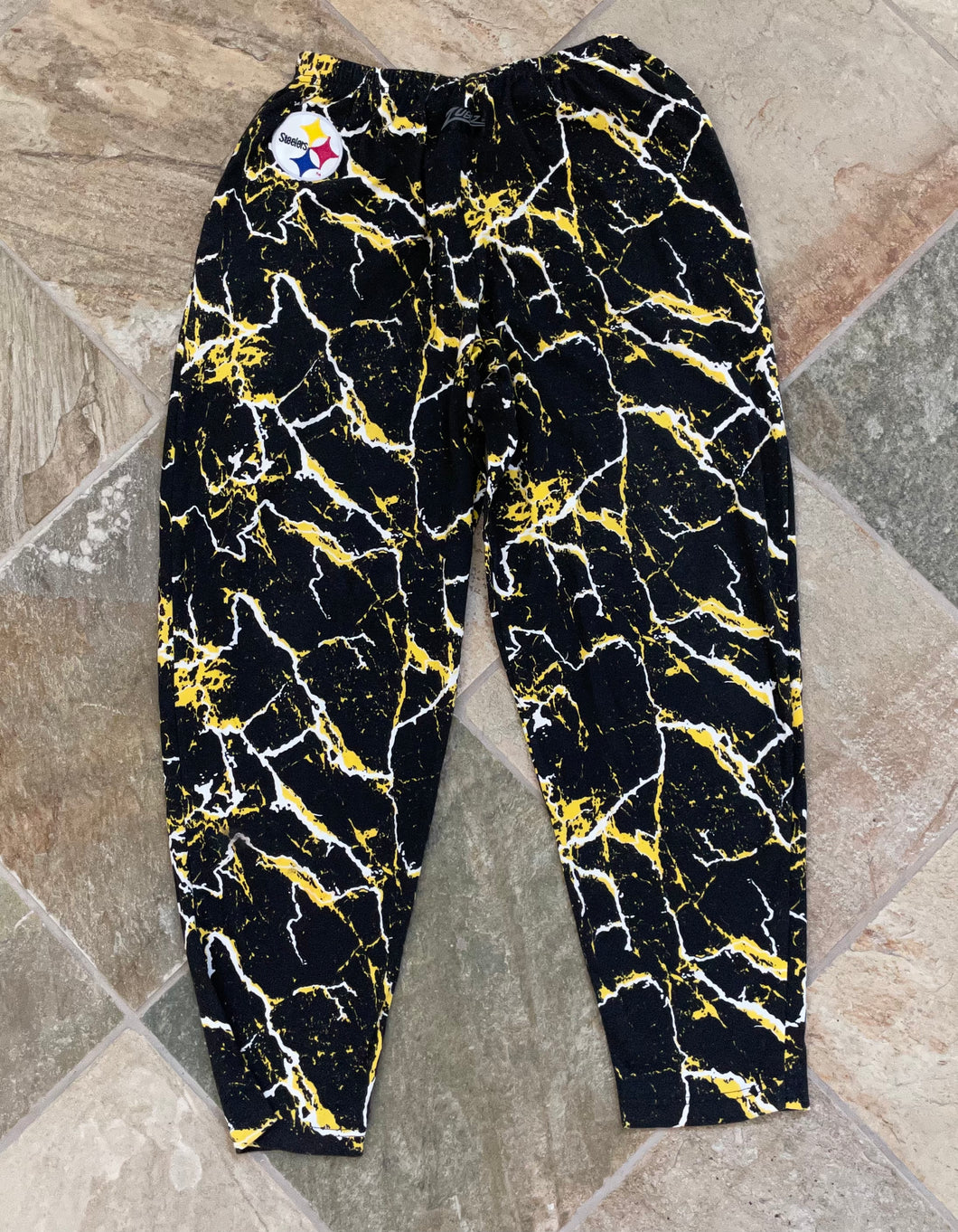 Vintage Pittsburgh Steelers Zubaz Football Pants, Size Medium
