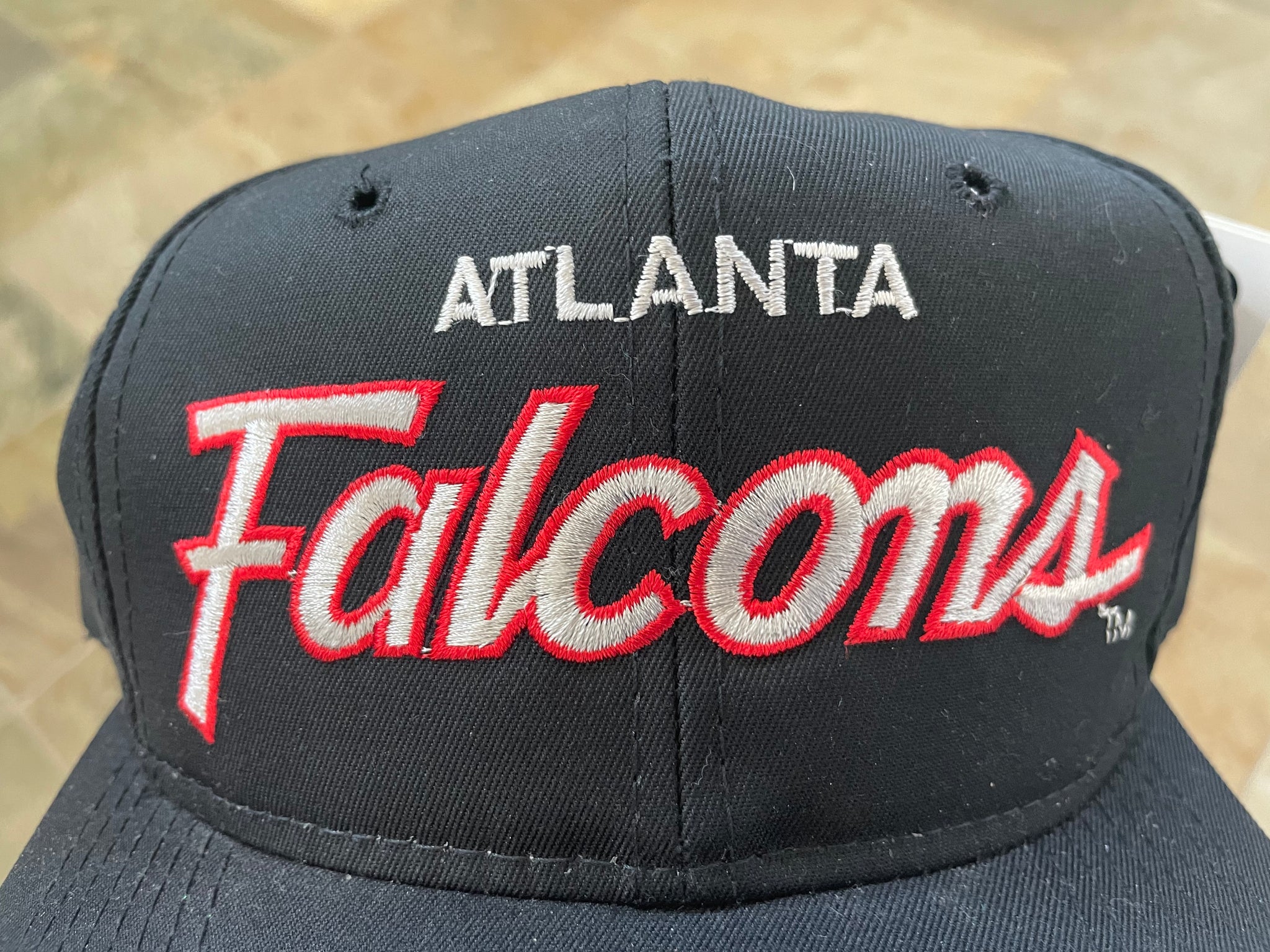 90's Atlanta Falcons Sports Specialties Script NFL Snapback Hat – Rare VNTG