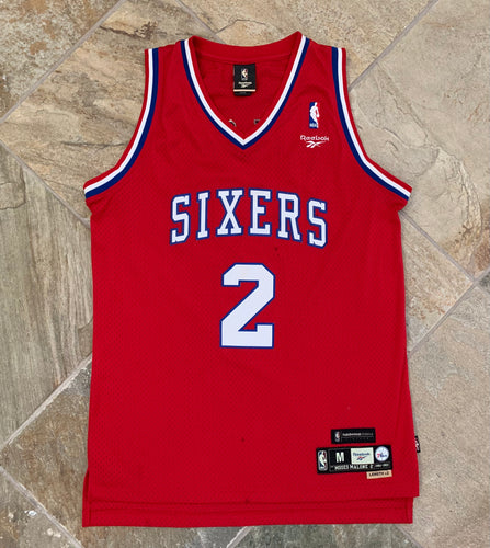 Vintage Philadelphia 76ers Moses Malone Reebok HWC Basketball Jersey, Size Medium