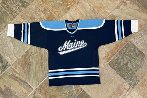 Vintage Maine Black Bears Nike College Hockey Jersey, Size Large