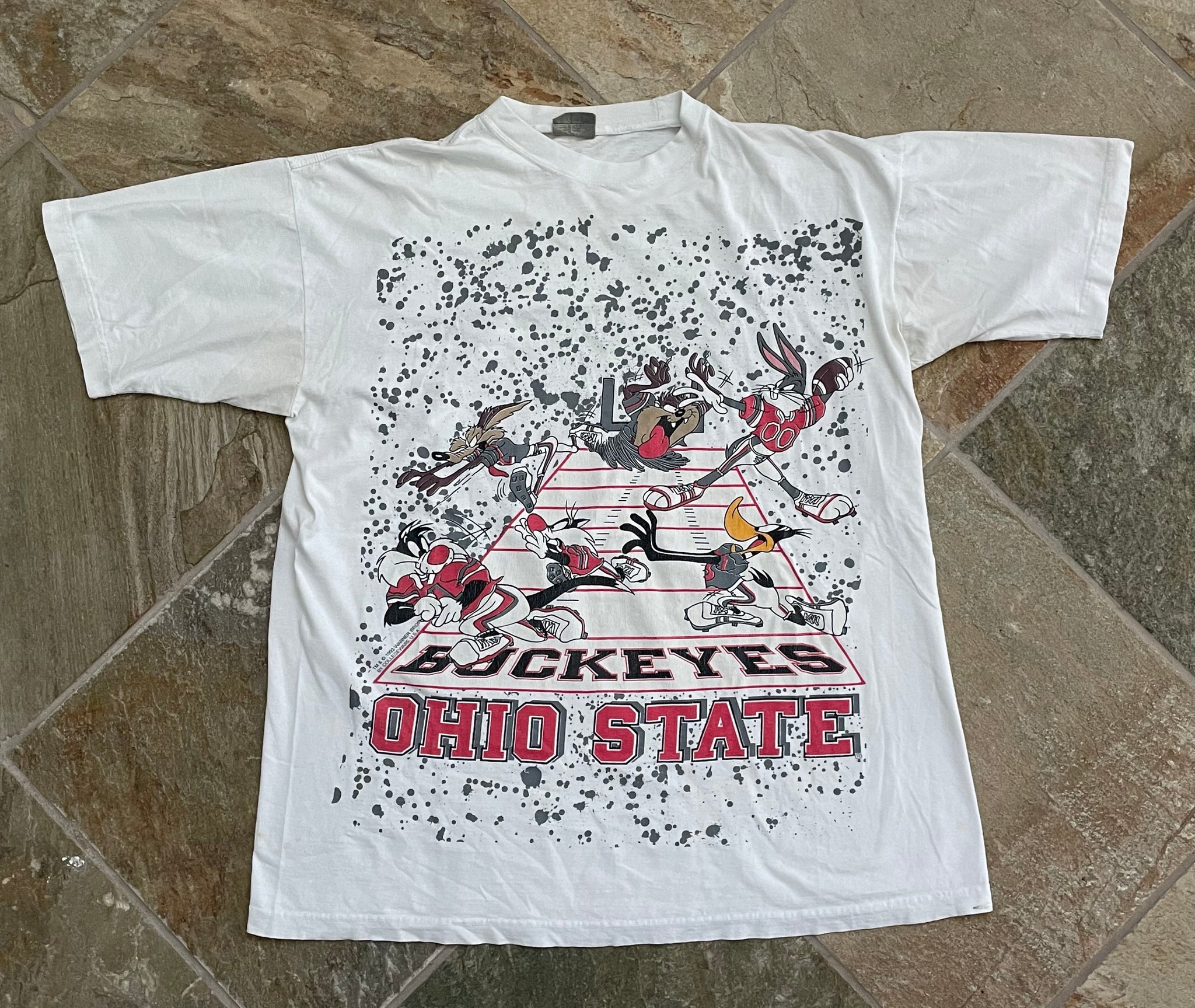 Vintage Ohio State Buckeyes Looney Tunes College Football Tshirt