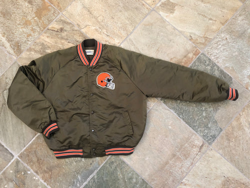 Vintage Cleveland Browns Chalk Line Satin Football Jacket, Size XL