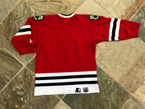 Vintage Chicago Blackhawks Starter Youth Hockey Jersey, Size Large/XL