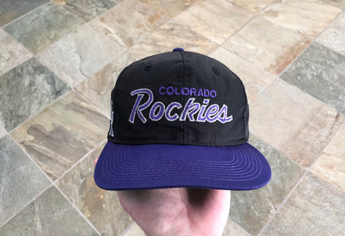 Vintage Colorado Rockies Sports Specialties Script Snapback Baseball Hat