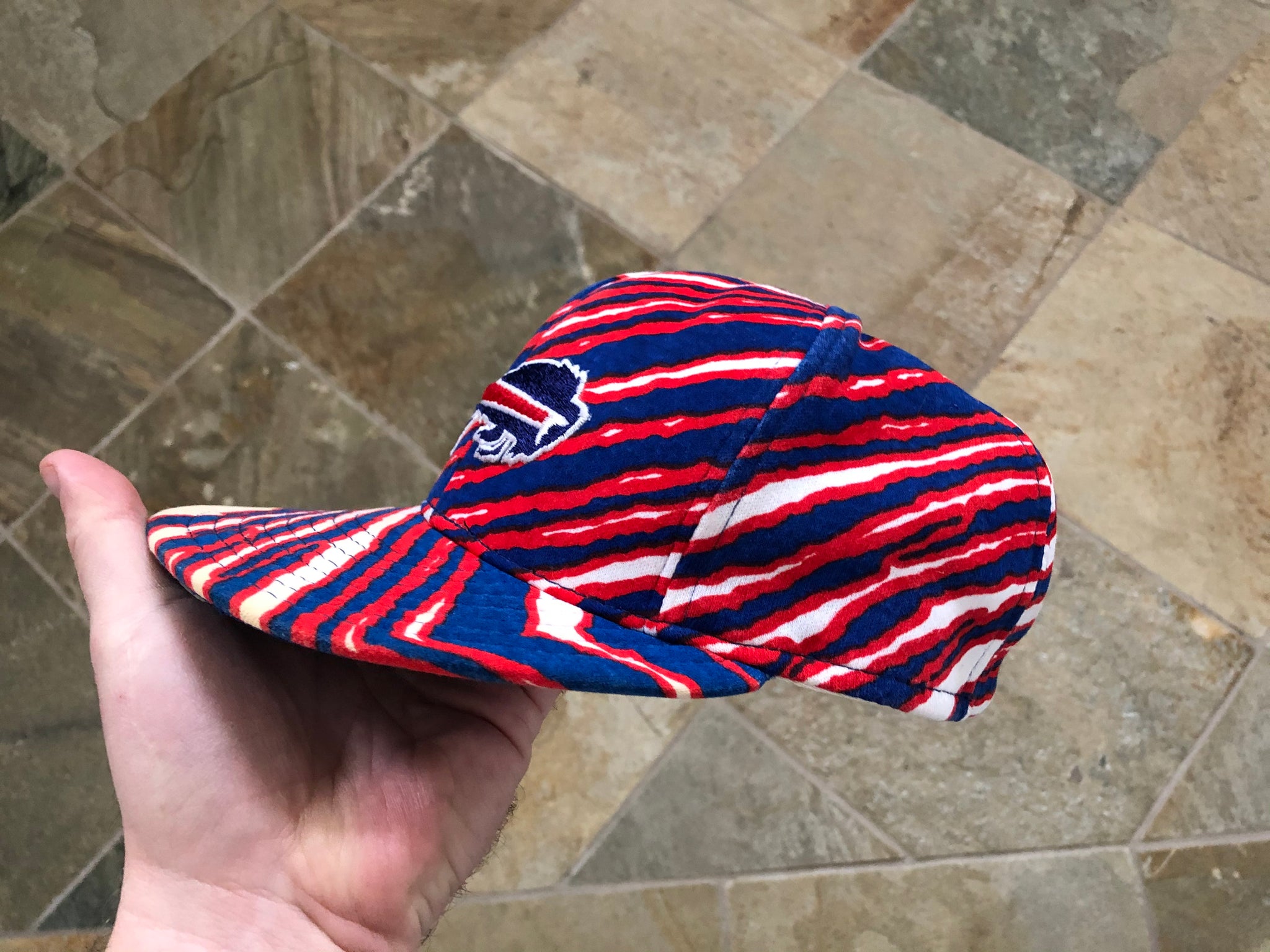 Mavin  Rare Vintage AJD by ZUBAZ Buffalo Bills Football Camo Print  Snapback Hat Cap 90s