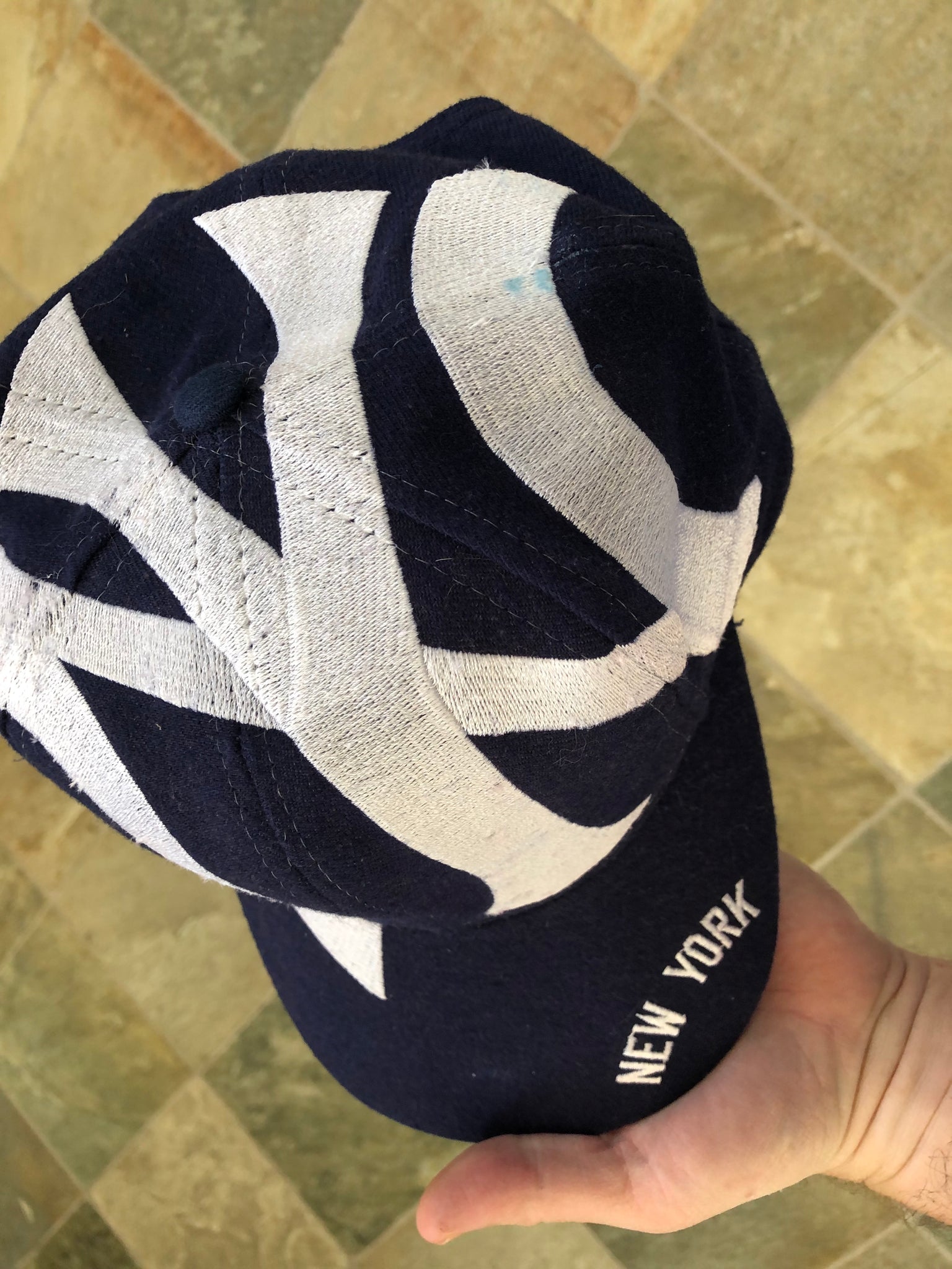 90s New York Yankees Big Logo CapJ即日発送used - 帽子