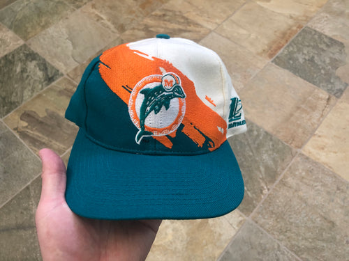 Vintage Miami Dolphins Logo Athletic Splash Snapback Football Hat