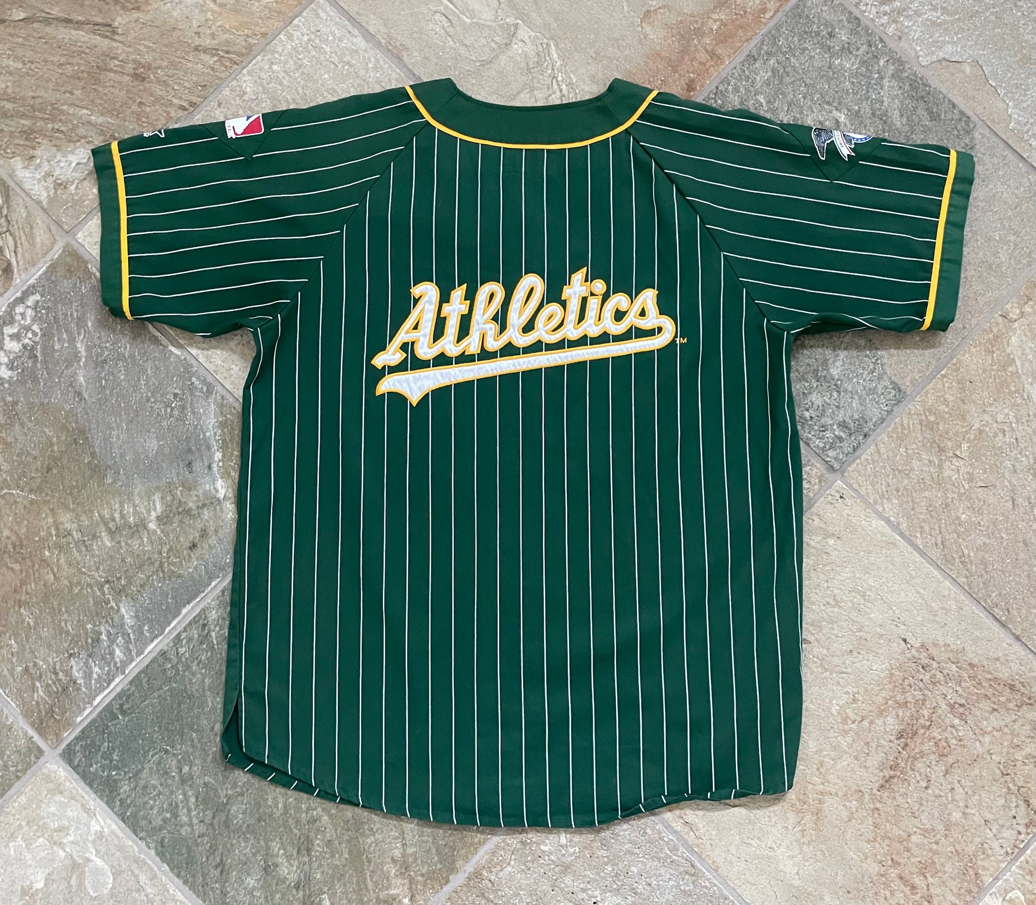 Vintage Oakland Athletics Sand Knit Baseball Jersey, Size Youth Large, –  Stuck In The 90s Sports
