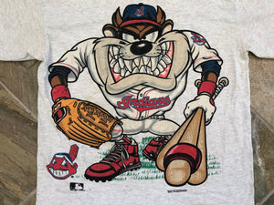 Vintage Cleveland Indians Taz Looney Tunes Baseball Tshirt, Size Large