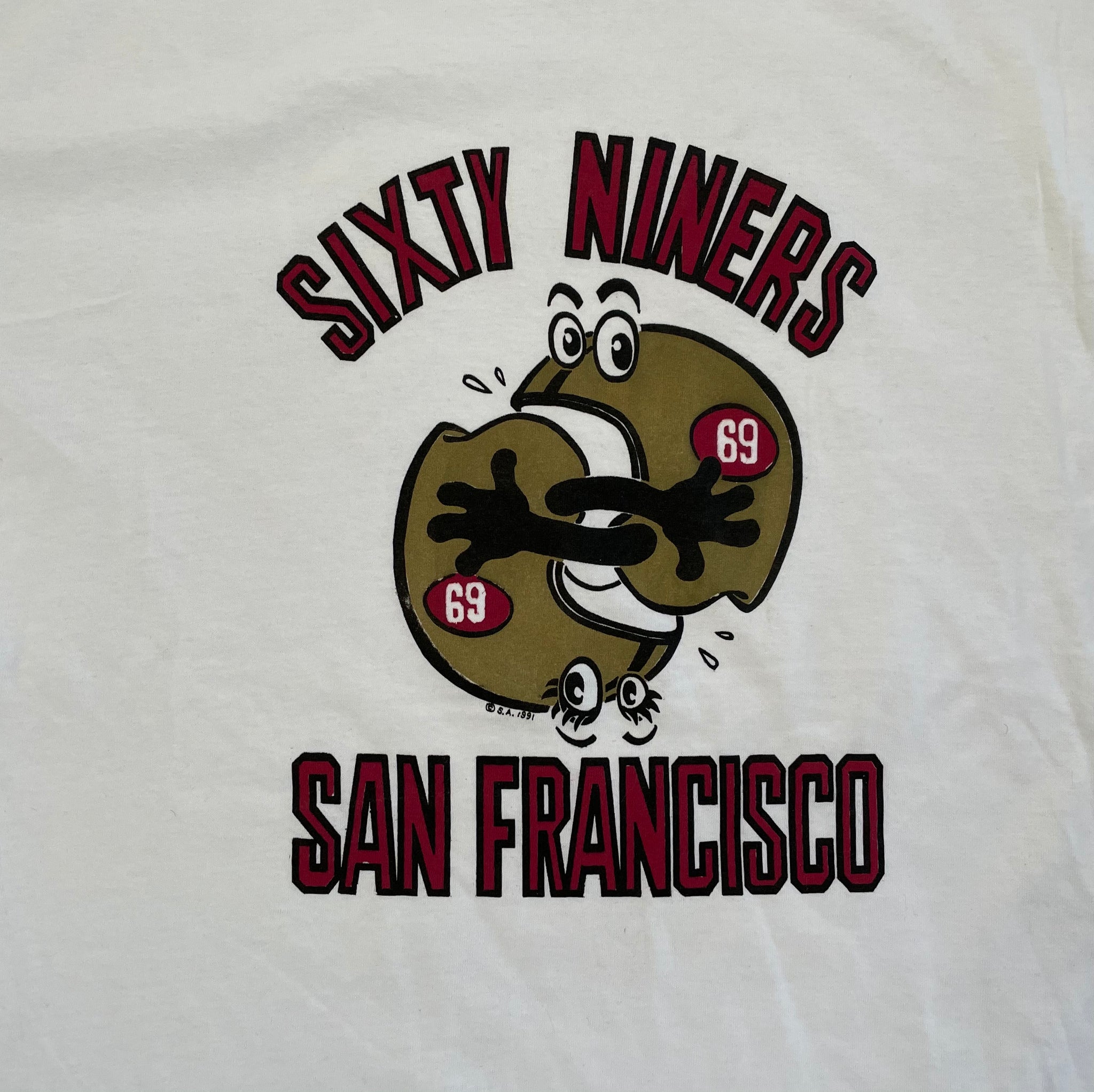 ShopExile 90s San Francisco 49ers Shirt NFL Shirt SF 1990s Football T Shirt Graphic California Tee Sports Black Streetwear Vintage 2XL Tall XXL XL