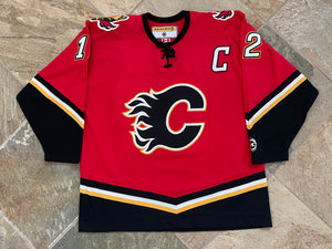 Vtg Calgary Flames Blasty Jersey Youth L/XL CCM NHL Hockey