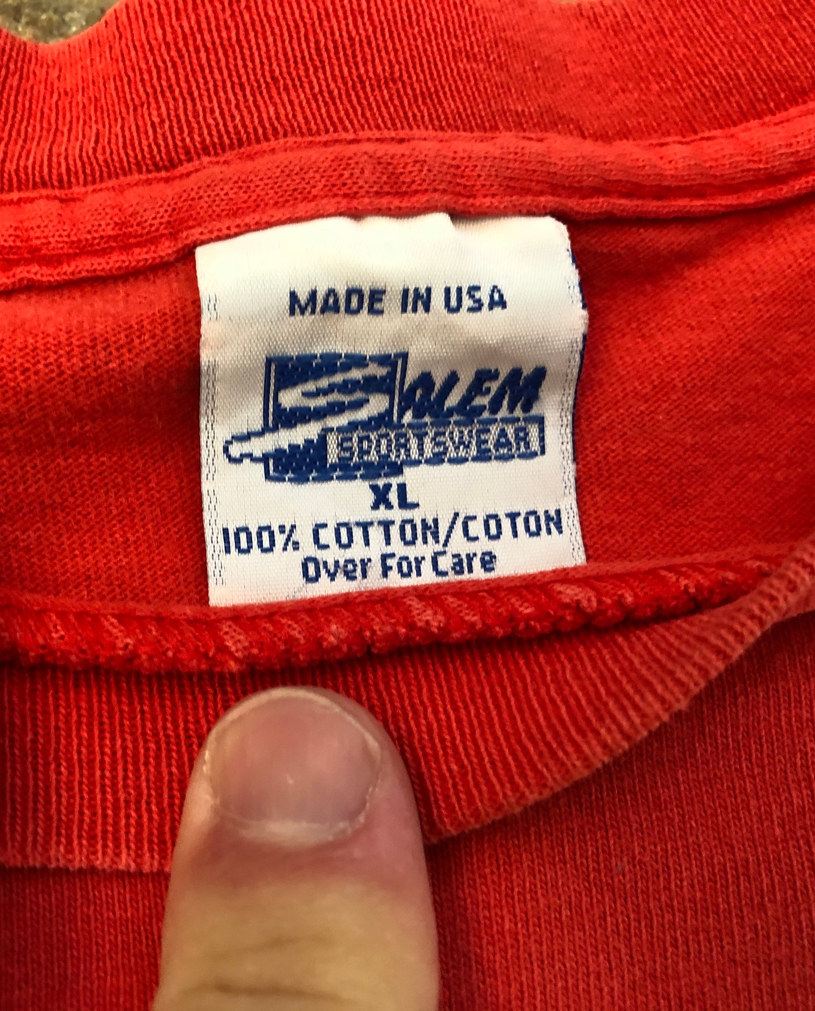 1992 Kansas City Chiefs Salem Sportswear NFL T Shirt Size Large