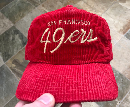 Vintage San Francisco 49ers Sports Specialties Corduroy Script Football Hat