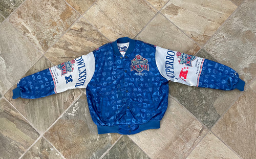 Vintage Super Bowl XXVII Chalk Line Fanimation Football Jacket, Size Large
