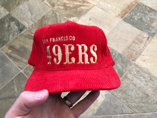 Vintage San Francisco 49ers AJD Corduroy Snapback Football Hat